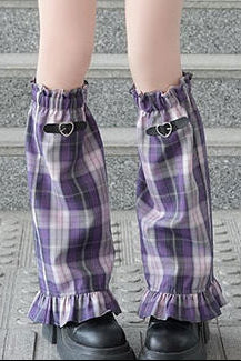ダークアイドルチェックロリータドレス+レッグウォーマー