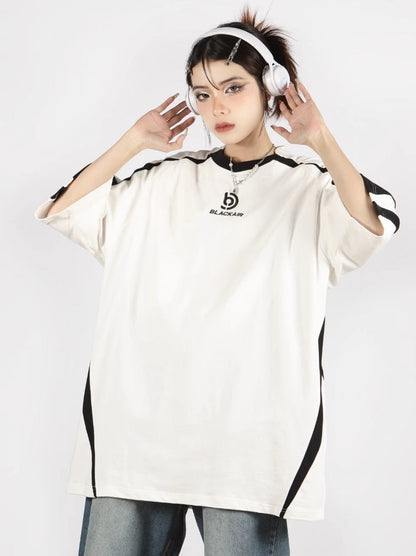 Raglan shoulder oversized loose couple T -shirt