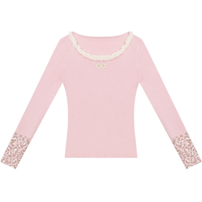 レオパードプリントニットセーター