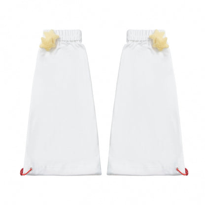 スナックガールフードベスト+トップス+プリーツスカート+レッグウォーマー