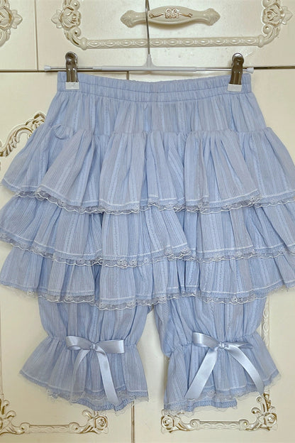 キュートフリルティアードスカートパンツ