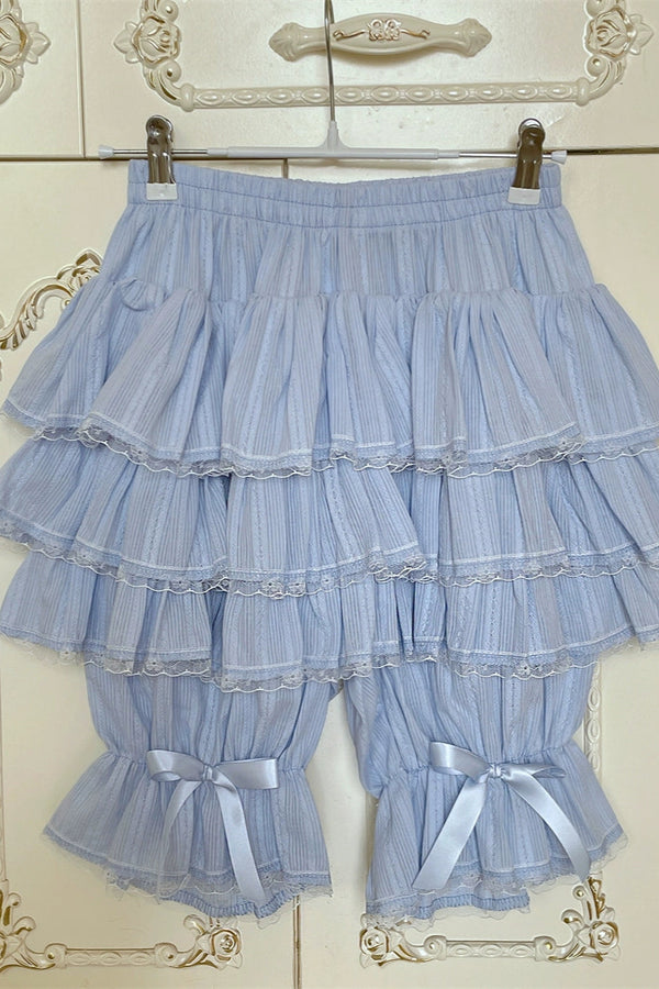 Cute Frilled Tiered Skirt Pants