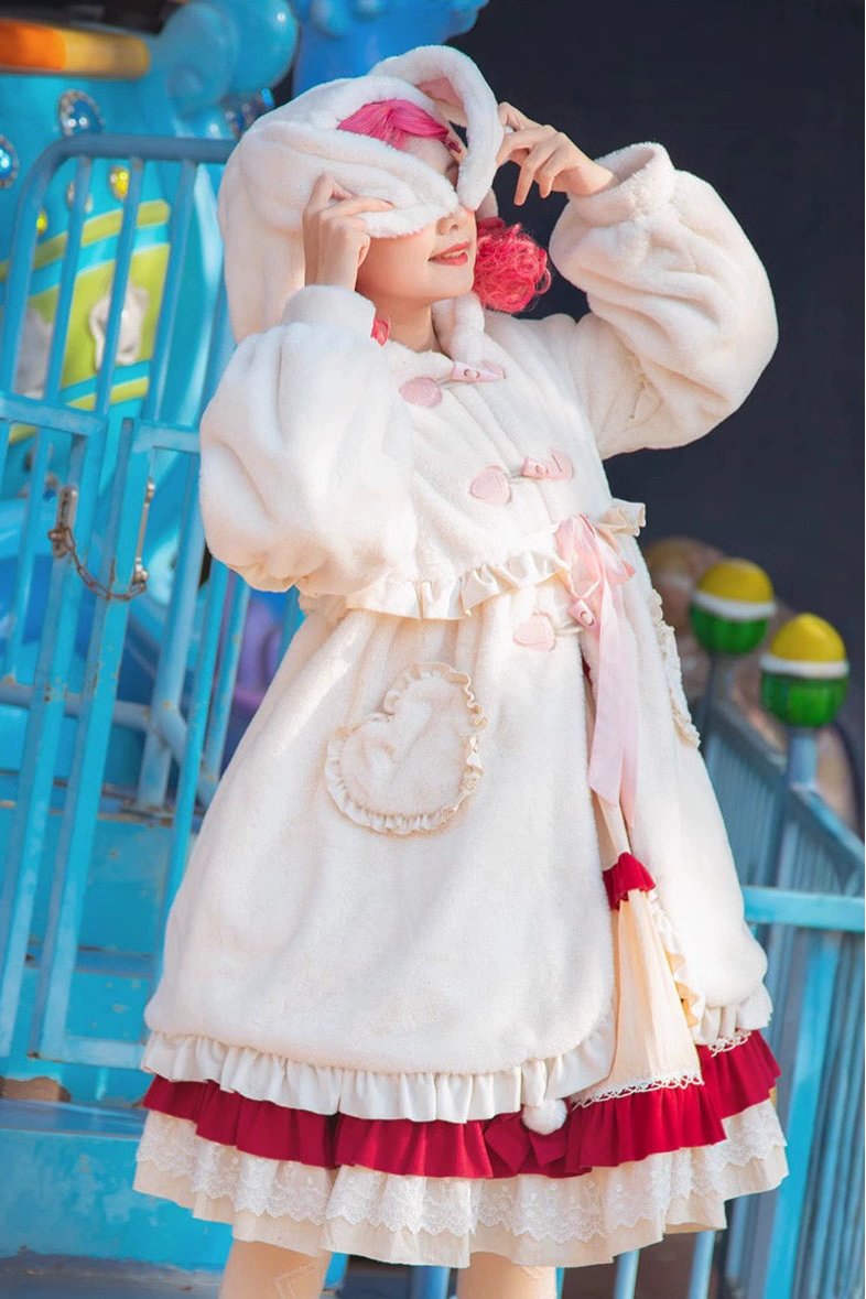 ラビットファーキュートロリータコート