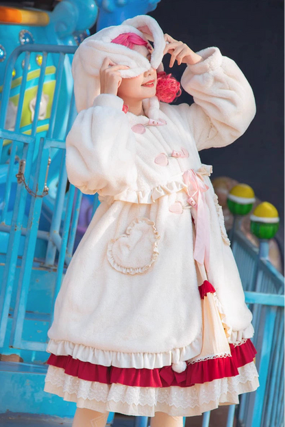 ラビットファーキュートロリータコート