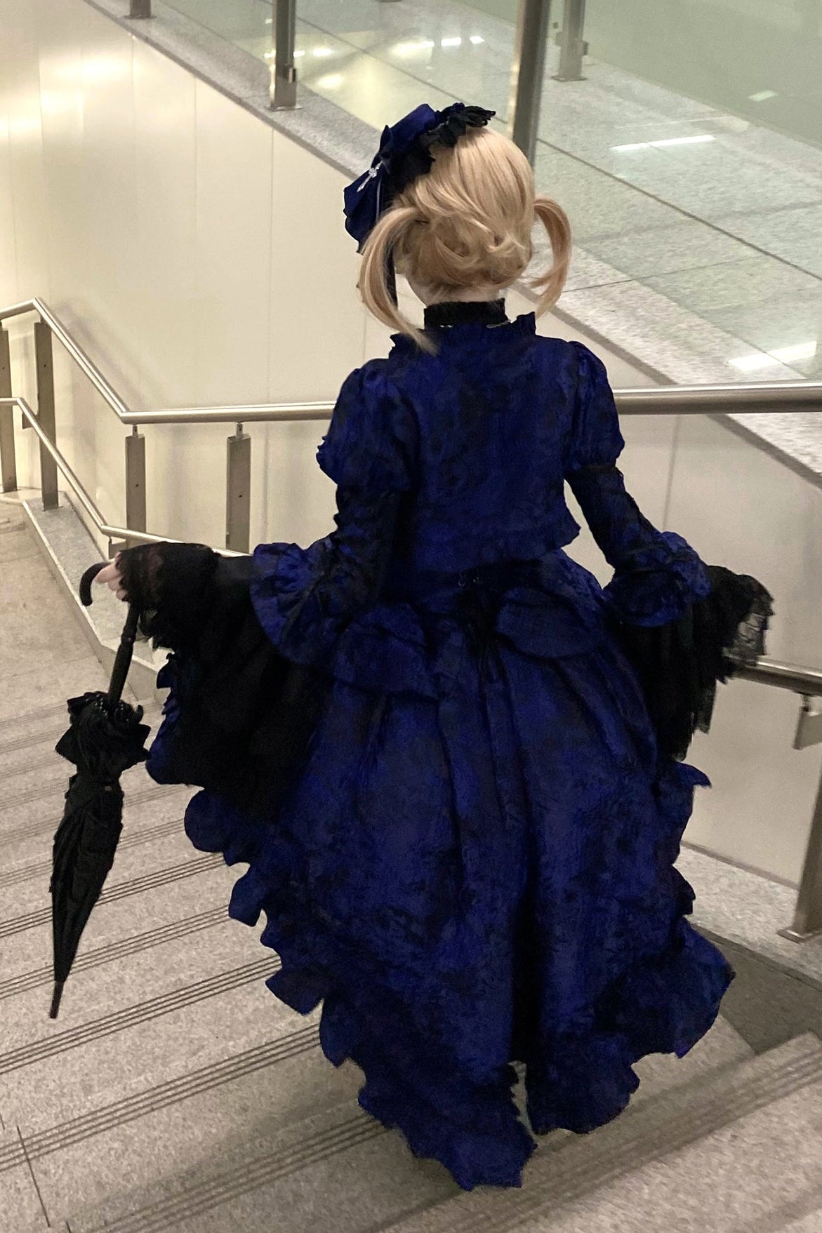 【12月6日予約締切】クロスノクターンゴシックダーク・ストライプレイヤードトップ＋クロスローズ・ストライププルアップスカート