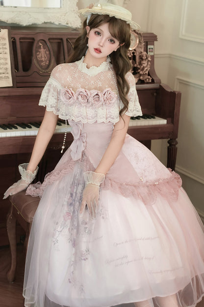 スイートピンクローズエレガントロリータセット