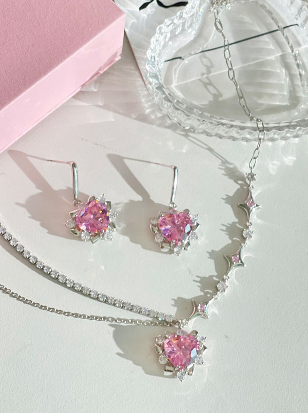 ダイヤモンドバロックラブスターピアス＋イヤリング＋ネックレス