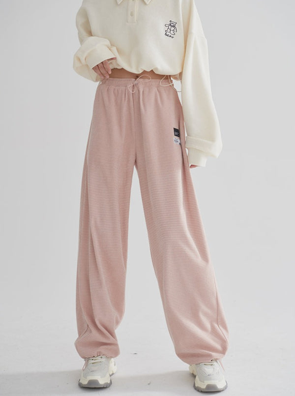 Waffle sports casual pants