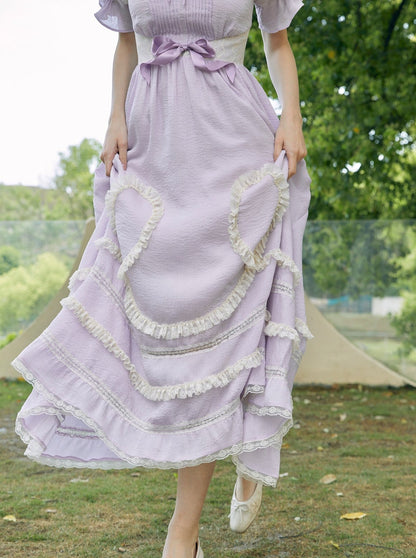 Purple Frill Princess Dress