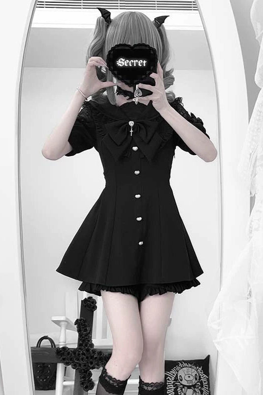 ダークナイト地雷トップス＋フリルパンツ