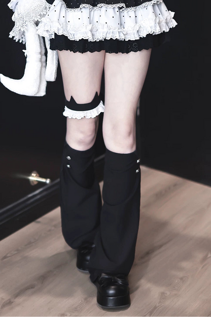 [Pre-order Deadline: June 29] Vintage Black x White Polka Dot Series Accessories (Cat Ear Headband, Leg Warmers, Cat Ear Leg Ring)