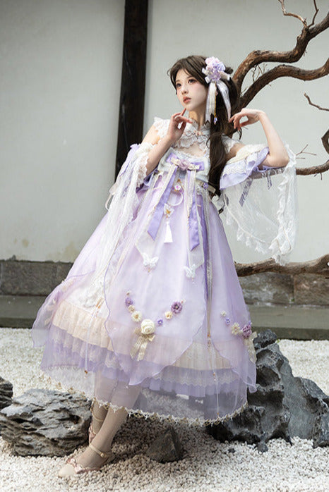 Fairy Floral China Tulle Ribbon Dress