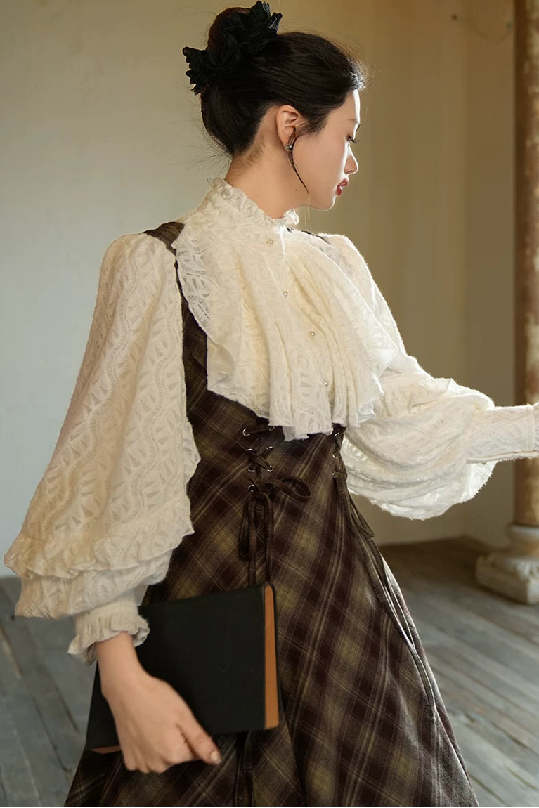 French Retro Lace Blouse