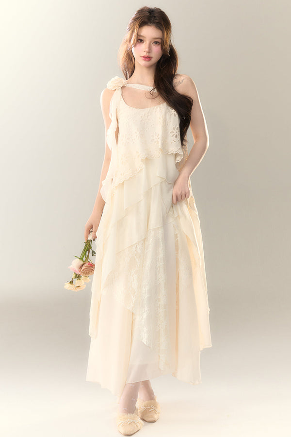 Roselle Skirt Heavy Multi-Layered Irregular Long Dress