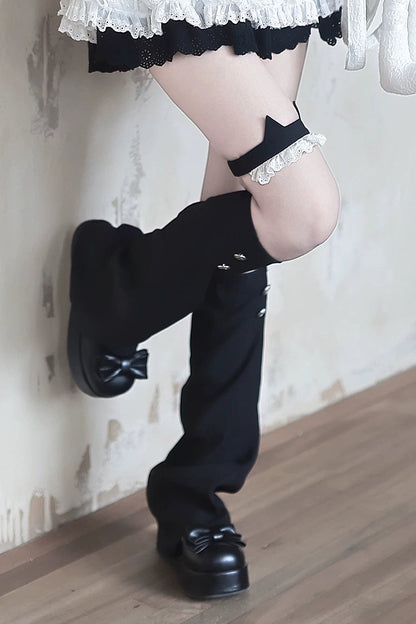 [Pre-order Deadline: June 29] Vintage Black x White Polka Dot Series Accessories (Cat Ear Headband, Leg Warmers, Cat Ear Leg Ring)
