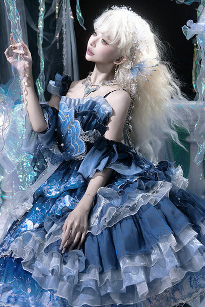 ジェリーフィッシュグラデーションファンタジードレス＋アクセサリー