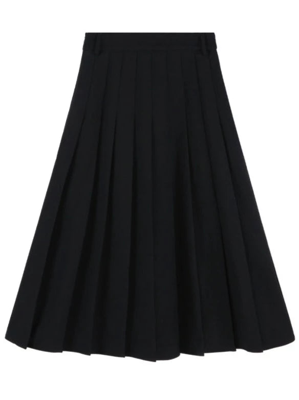 French Retro Check Cardigan Jacket + Pleated Skirt