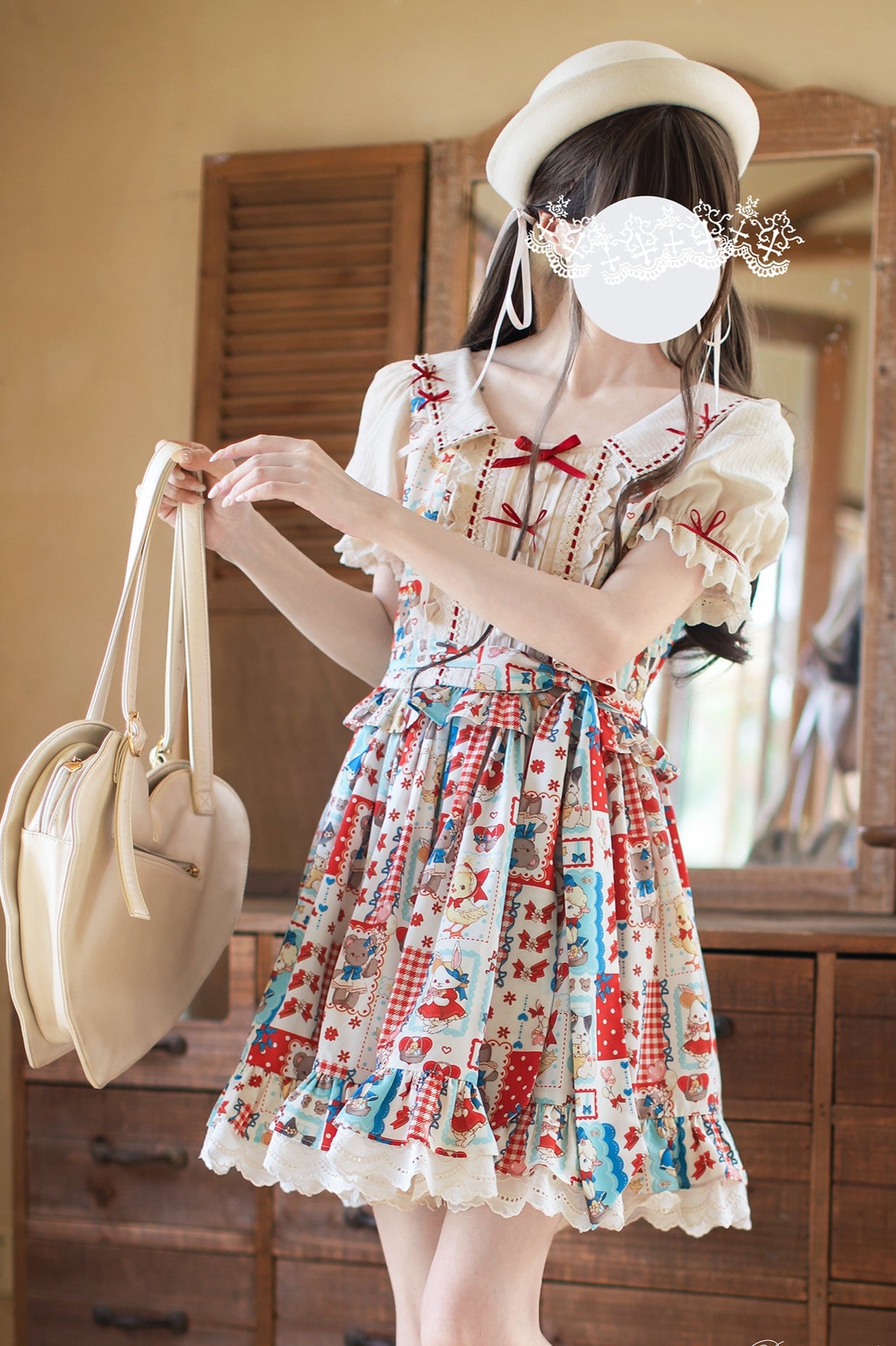 予約商品】レトロポップドールパッチワークワンピース – Belchic