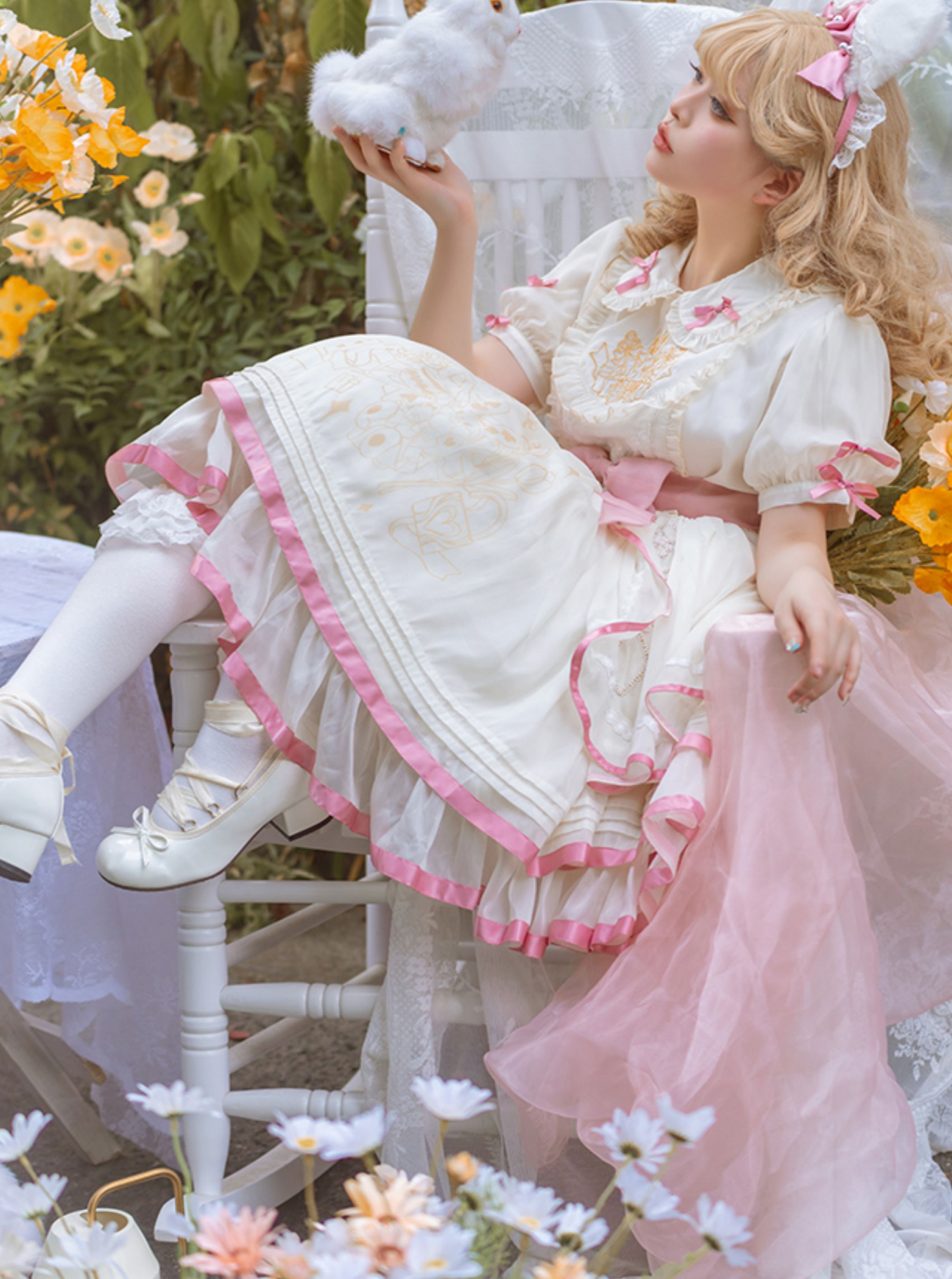 Sweet Flower Rabbit Dream Lolita Doll Dress