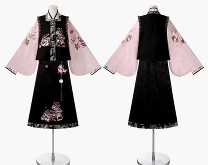 Dark Powder China Vest + Collar + Skirt