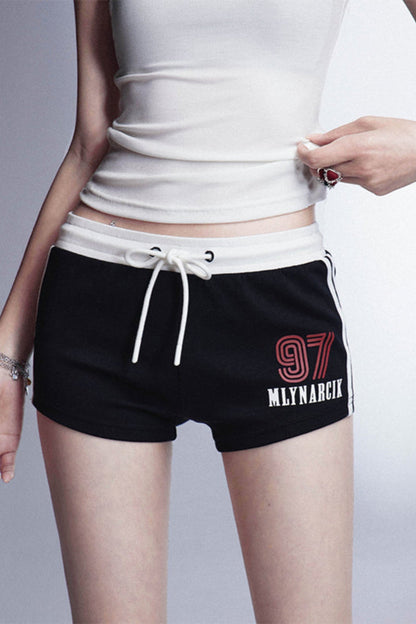 High Waist Retro Sporty Hot Pants