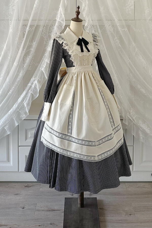 レトロロリータドレス+エプロン