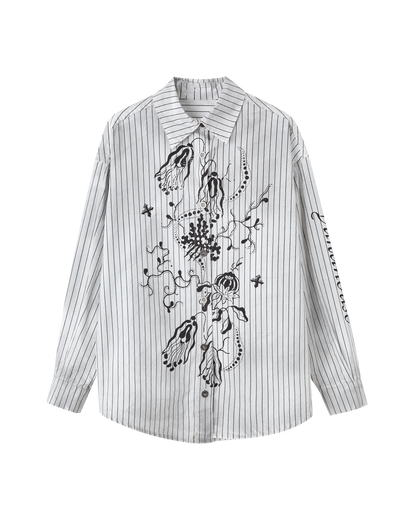 グラフィティストライプシャツ+キャミソールベスト