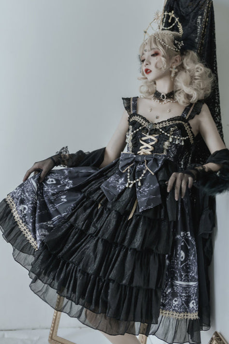 Golden Chic Princess Suspender Dress