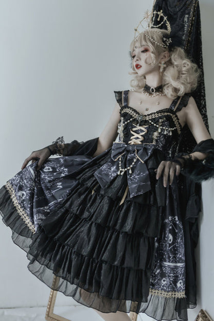 Golden Chic Princess Suspender Dress