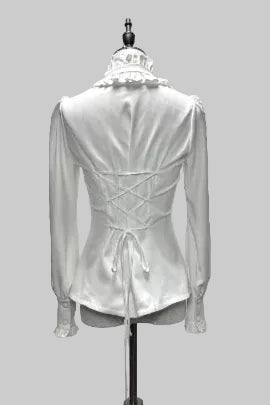 【3月6日予約締切】ダークゴシックブラックショートジャケット＋ホワイトシャツ＋ローズリボン