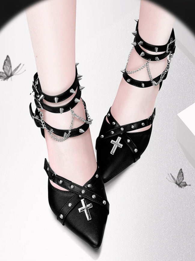 Gothic Punk Pointed Toe High Heels