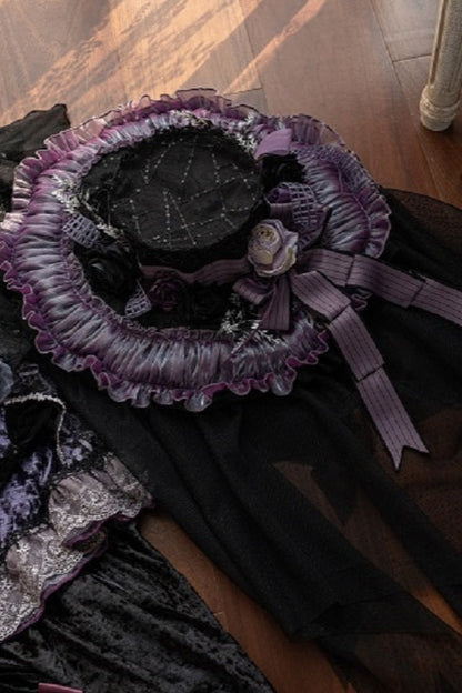 Dusk Manor Grape Kula Lolita Dress + Hat + Accessories