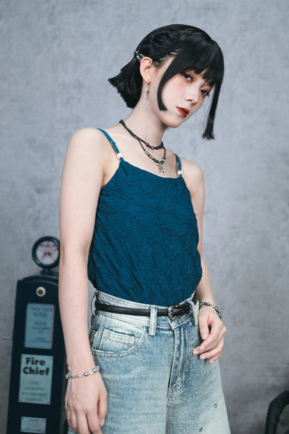 Mode Design Textured Sleeveless Top