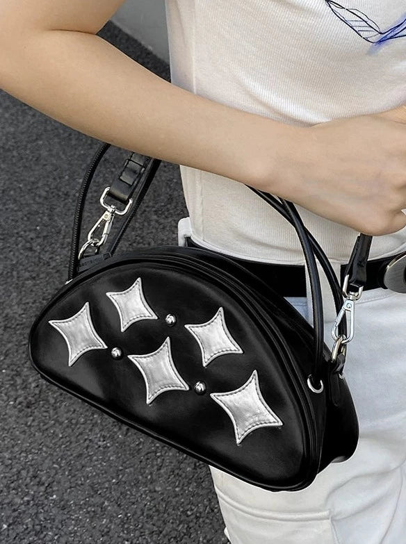 Diamond Studded Boston Bag