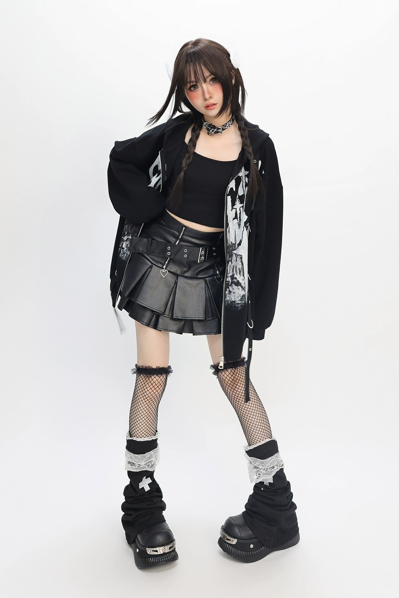 Dark Design Loose Hooded Hoodie