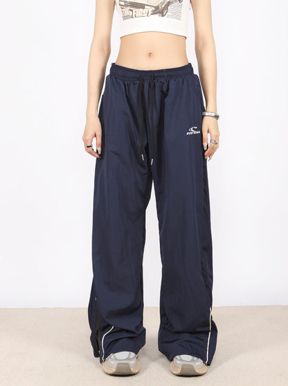 Zip -slit Casual Design Wide Leg Pants