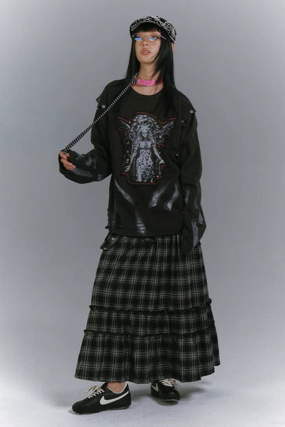 カットアームデザインルーズモードトップス