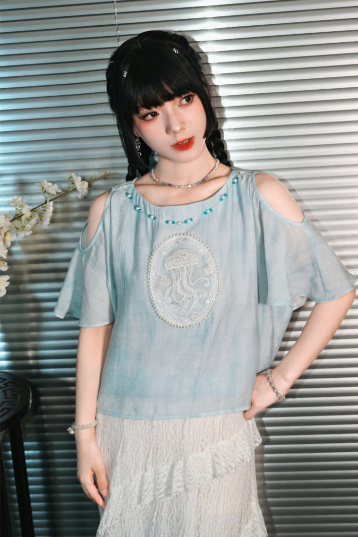 エキセントリックハウスオフショルダートップス