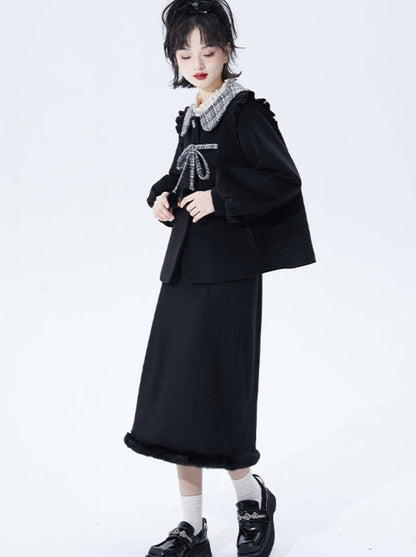 Doll Color Ribbon Coat