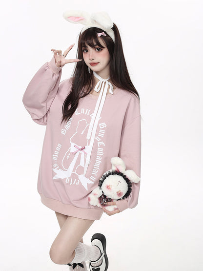 Ribbon Rabbit Gothic Logo Sweatshirt