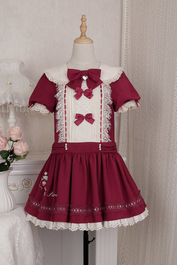 Daily Sweet Red & Blue Twin Elegant Lolita Dress