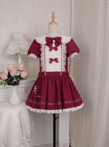 Original genuine Lolita princess dress everyday sweet op red blue twin elegant Lolita dress summer