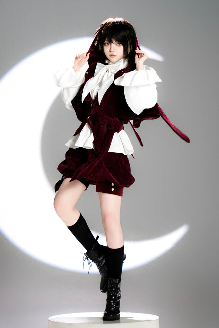 [May 27 reservation deadline] Hunting Rabbit Retro Red Bunny Ear Jacket + Vest + Shorts