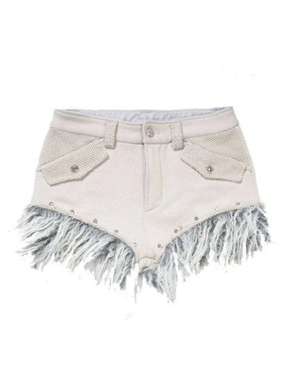 Fringe punk street shorts