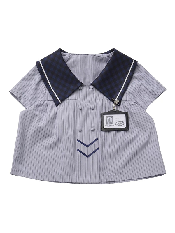 フィロソフィカルポエムカレッジドールカラーシャツスカートスーツ