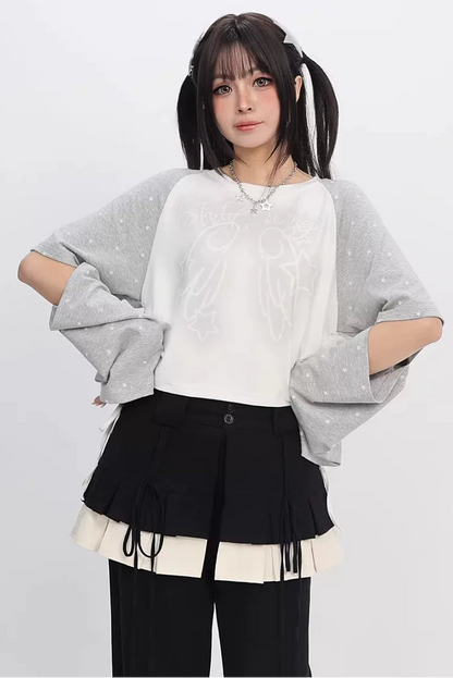 Mode Cut-Out Star Drawstring Top