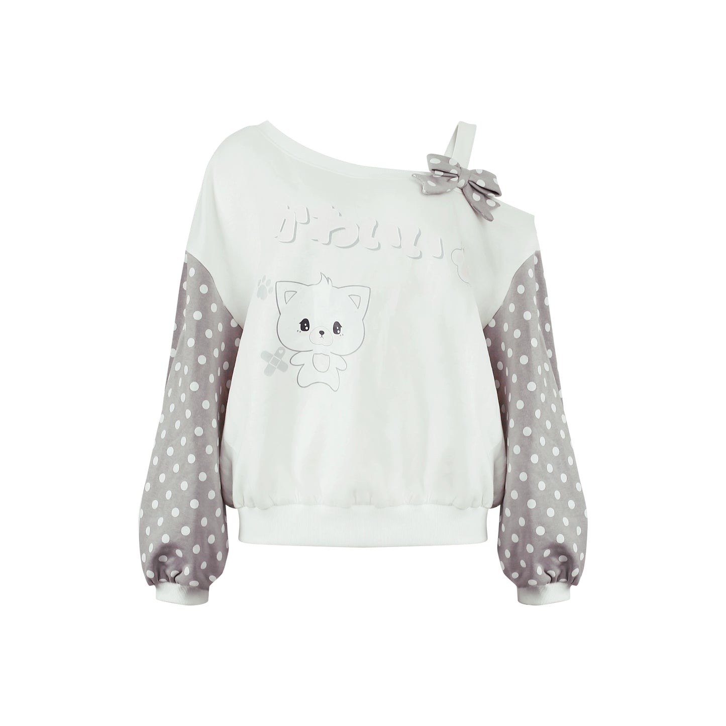 ドットワンショルダートップス+ドットパンツ