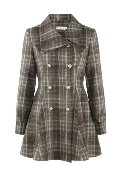 Plaid Sweet Retro Coat