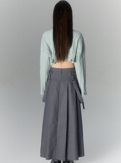 Simple suspender Suit long skirt