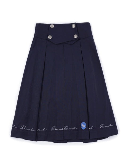 ボックスプリーツダブルブレストスカート